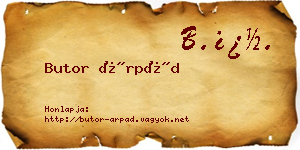 Butor Árpád névjegykártya