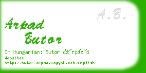 arpad butor business card